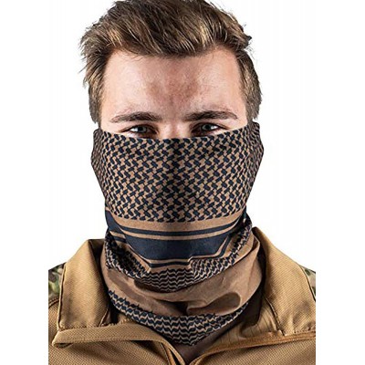 Balaclavas Bandana Neck Gaiter Scarf Breathable Headwear Cover Balaclava Head Buff Scarf - Brown - CG198S56C6W $11.36