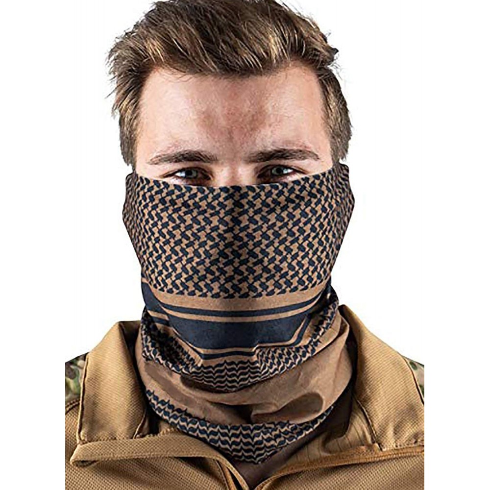 Balaclavas Bandana Neck Gaiter Scarf Breathable Headwear Cover Balaclava Head Buff Scarf - Brown - CG198S56C6W $11.36