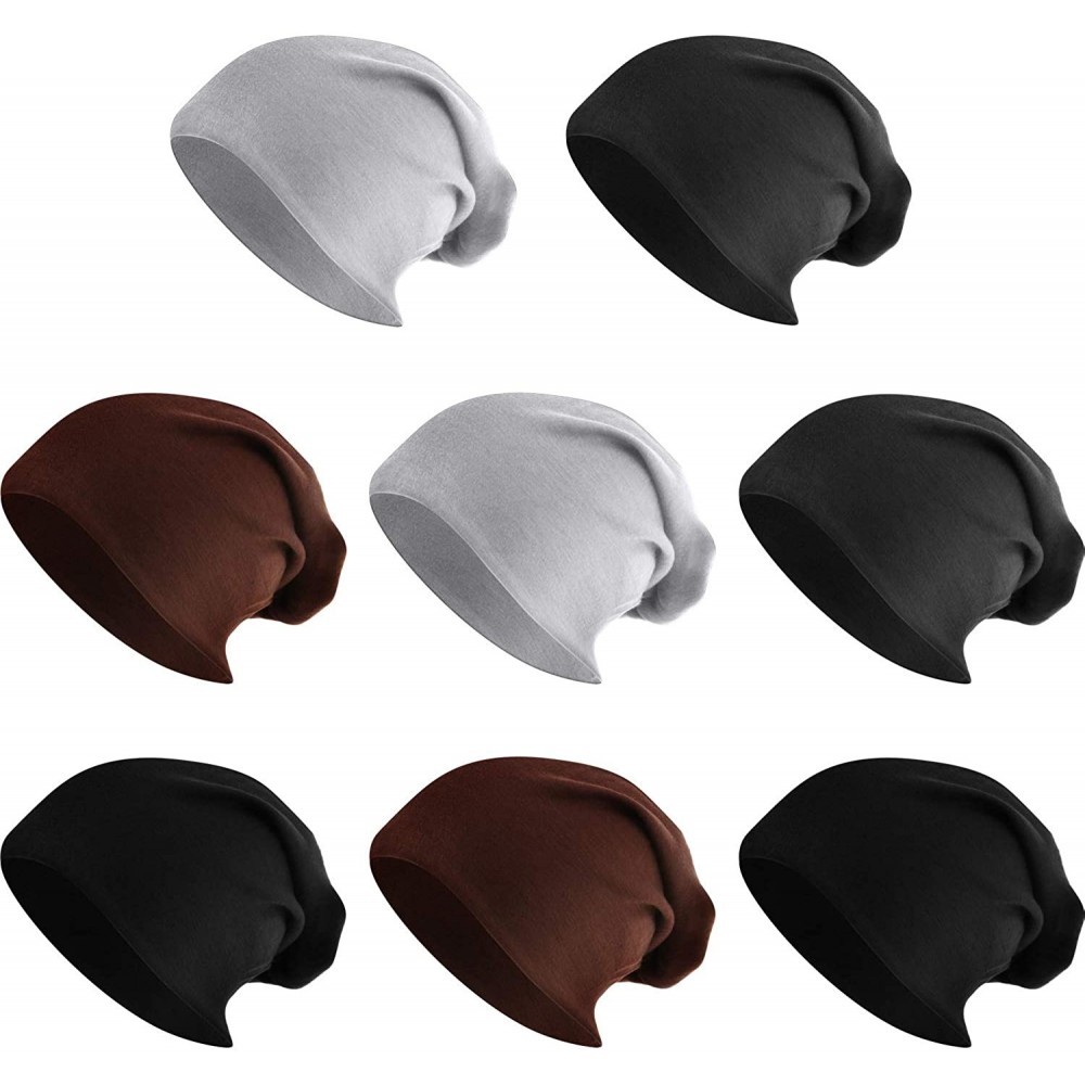 Skullies & Beanies 8 Pieces Knit Slouchy Beanie Hats Skull Cap Long Baggy Hip-hop Dwarf Hats - CQ18AC82X4Y $17.94