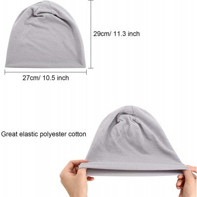 Skullies & Beanies 8 Pieces Knit Slouchy Beanie Hats Skull Cap Long Baggy Hip-hop Dwarf Hats - CQ18AC82X4Y $17.94