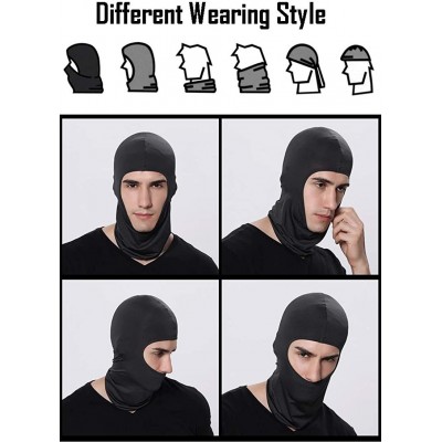 Balaclavas Ultra Thin CS Outdoor Balaclava Lycra Face Mask Cycling Hood Hat - Light Gray C - CP196U0OGNE $12.76