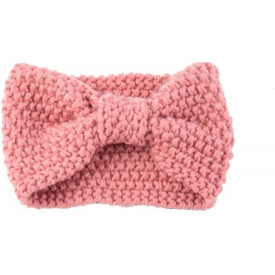 Cold Weather Headbands Winter Headband for Women-Girl-Knit Headband-Head Wrap Ear Warmer - Pink - CF18G2REORR $18.58