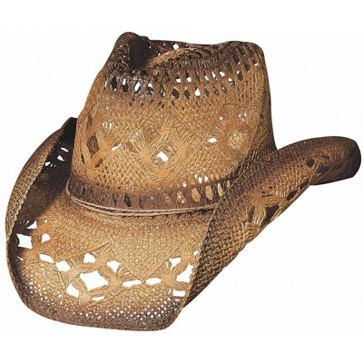 Cowboy Hats Montecarlo Bullhide Hats SCORCHED Toyo Straw Western Cowboy Hat - CK116PAXAW9 $76.08