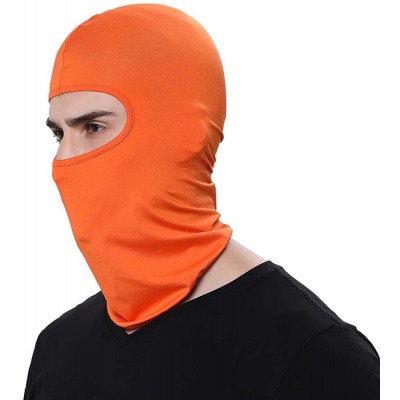 Balaclavas Multi-Purpose Balaclava Wind Cap Motorcycle Ski Scarf Full Face - Orange - CS11R4RCJUN $8.85