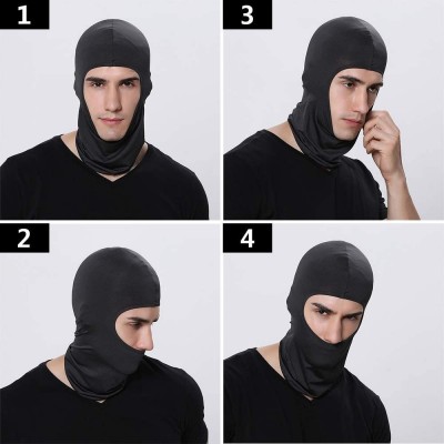 Balaclavas Multi-Purpose Balaclava Wind Cap Motorcycle Ski Scarf Full Face - Orange - CS11R4RCJUN $8.85