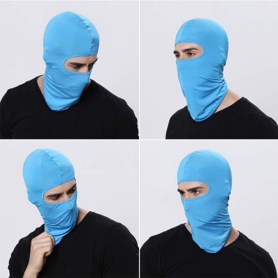 Balaclavas Multi-Purpose Balaclava Wind Cap Motorcycle Ski Scarf Full Face - Orange - CS11R4RCJUN $8.85