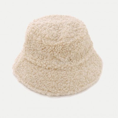 Bucket Hats Winter Bucket NRUTUP Fluffy Windproof - Beige - C2194550SDQ $13.65