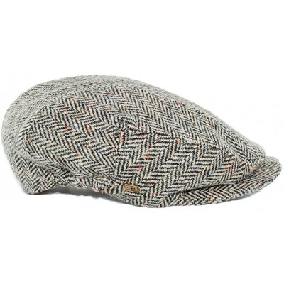 Newsboy Caps Irish Wool Kerry Cap (Black & Grey Herringbone- X-Large) - CY18QLEZMMK $42.92