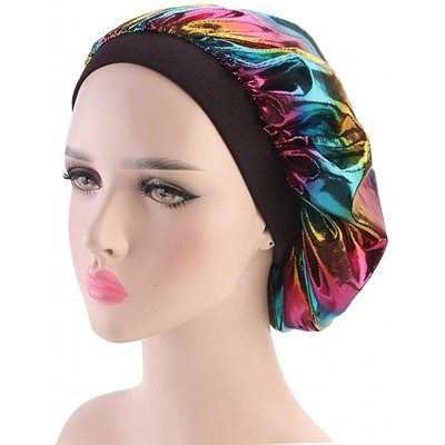 Skullies & Beanies Durags Straps Sleeping Bonnet Frizzy - A5-black - CU18QUQTE62 $11.52