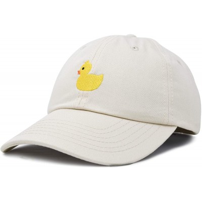 Baseball Caps Cute Ducky Soft Baseball Cap Dad Hat - M / L / Xl - Beige - CT18LYGGW2N $14.25