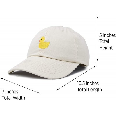 Baseball Caps Cute Ducky Soft Baseball Cap Dad Hat - M / L / Xl - Beige - CT18LYGGW2N $14.25