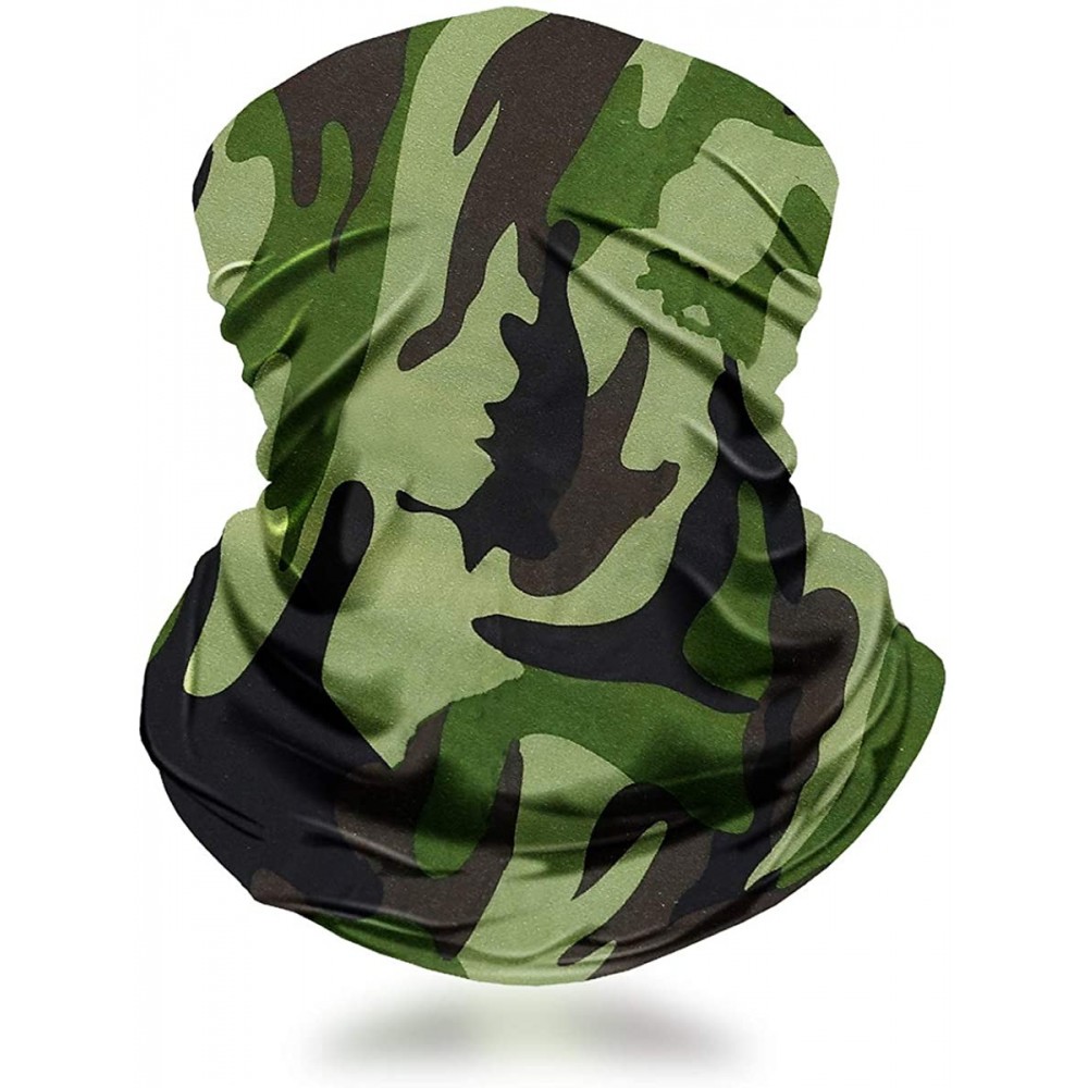 Balaclavas Multifunctional Neck Gaiter- Balaclava- Bandana Face Mask for Men Women - Forest Camo - C5197AU8SX3 $9.32