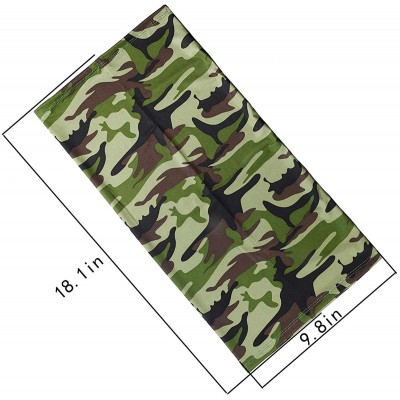 Balaclavas Multifunctional Neck Gaiter- Balaclava- Bandana Face Mask for Men Women - Forest Camo - C5197AU8SX3 $9.32