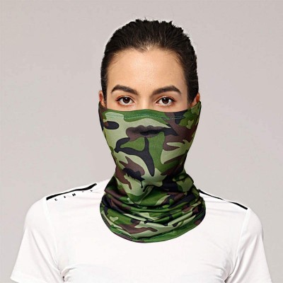 Balaclavas Multifunctional Neck Gaiter- Balaclava- Bandana Face Mask for Men Women - Forest Camo - C5197AU8SX3 $9.32