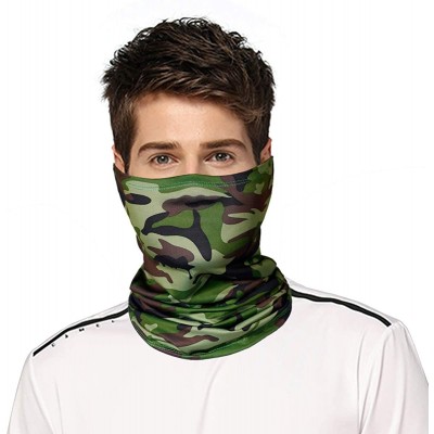 Balaclavas Multifunctional Neck Gaiter- Balaclava- Bandana Face Mask for Men Women - Forest Camo - C5197AU8SX3 $9.32