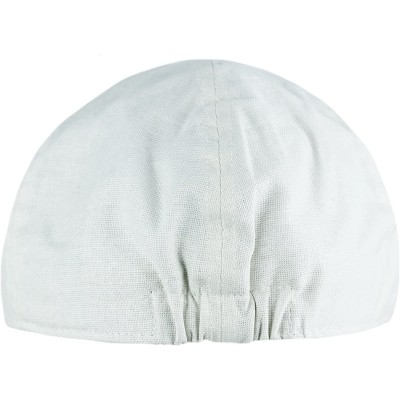 Newsboy Caps Men's Linen Blend Cotton Newsboy Cap- Cool Duckbill Pub Hat- Golf Ivy Cap - White - C6180MGNKA6 $14.98