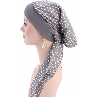 Skullies & Beanies Vintage Elastic Cotton Turbans Multifunction - Grey - CE18GLGHXCI $8.59