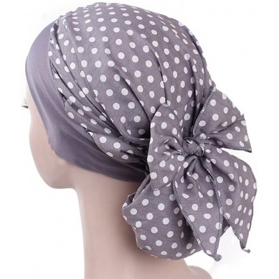 Skullies & Beanies Vintage Elastic Cotton Turbans Multifunction - Grey - CE18GLGHXCI $8.59