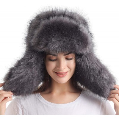 Bomber Hats Women's Faux Fur Ushanka Hat Adjustable Winter Trapper Russian Soviet Hat for Men Skiing - Hether Grey - CI18WXWI...