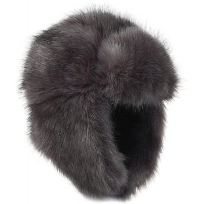 Bomber Hats Women's Faux Fur Ushanka Hat Adjustable Winter Trapper Russian Soviet Hat for Men Skiing - Hether Grey - CI18WXWI...