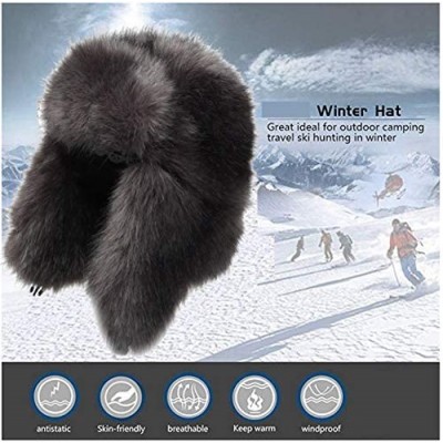 Bomber Hats Women's Faux Fur Ushanka Hat Adjustable Winter Trapper Russian Soviet Hat for Men Skiing - Hether Grey - CI18WXWI...