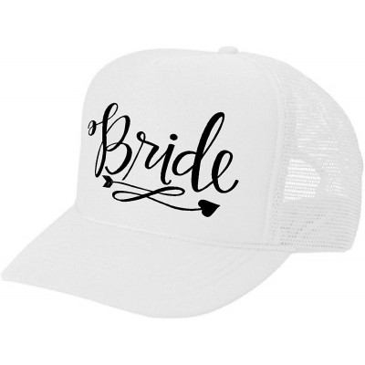 Baseball Caps Wedding Bridal Party Hat - Bride - Bachelorette Party - White-black Print - CW1854MIL9N $15.95