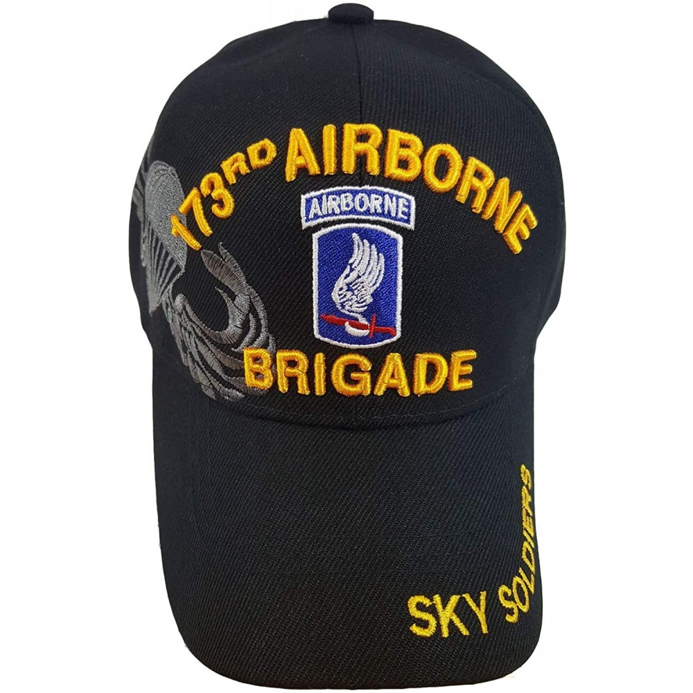 Baseball Caps US Military 173rd Airborne Brigade Black Officially Licensed Cap - CT12JNWHBG3 $12.99