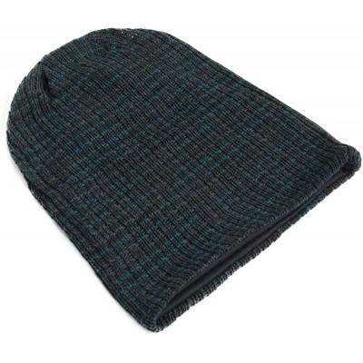 Skullies & Beanies Unisex Beanie Hat Slouchy Knit Cap Skullcap Stripe Baggy Style 1011 - Darkgrey - C1128MZ1X5H $9.99