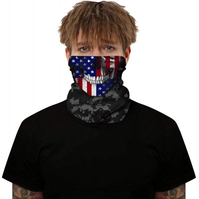 Balaclavas Unisex Seamless Rave Multifunctional Headwear Face Mask Headband Neck Gaiter - Skull Colorful - CJ19805SXI2 $11.31