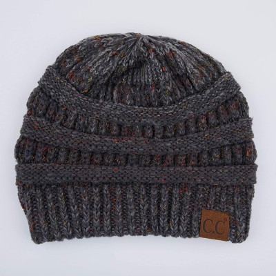 Skullies & Beanies Exclusives Unisex Ribbed Confetti Knit Beanie (HAT-33) - Dkmelgrey Ombre - C018SKU8X0W $16.56