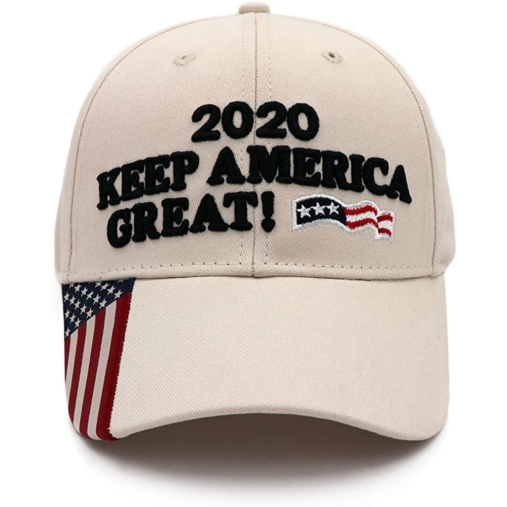 Baseball Caps Trump 2020 Keep America Great Campaign Embroidered USA Flag Hats Baseball Trucker Cap for Men and Women - CF18Y...