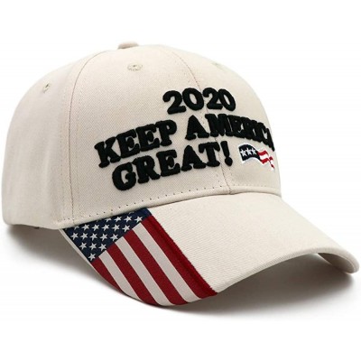 Baseball Caps Trump 2020 Keep America Great Campaign Embroidered USA Flag Hats Baseball Trucker Cap for Men and Women - CF18Y...