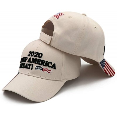 Baseball Caps Trump 2020 Keep America Great Campaign Embroidered USA Flag Hats Baseball Trucker Cap for Men and Women - CF18Y...