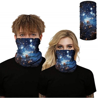 Balaclavas Face Mask Seamless Rave Bandana Dust Wind UV Protection Neck Gaiter Mask Headwear - Galaxy4 - C2197T9MM76 $9.64