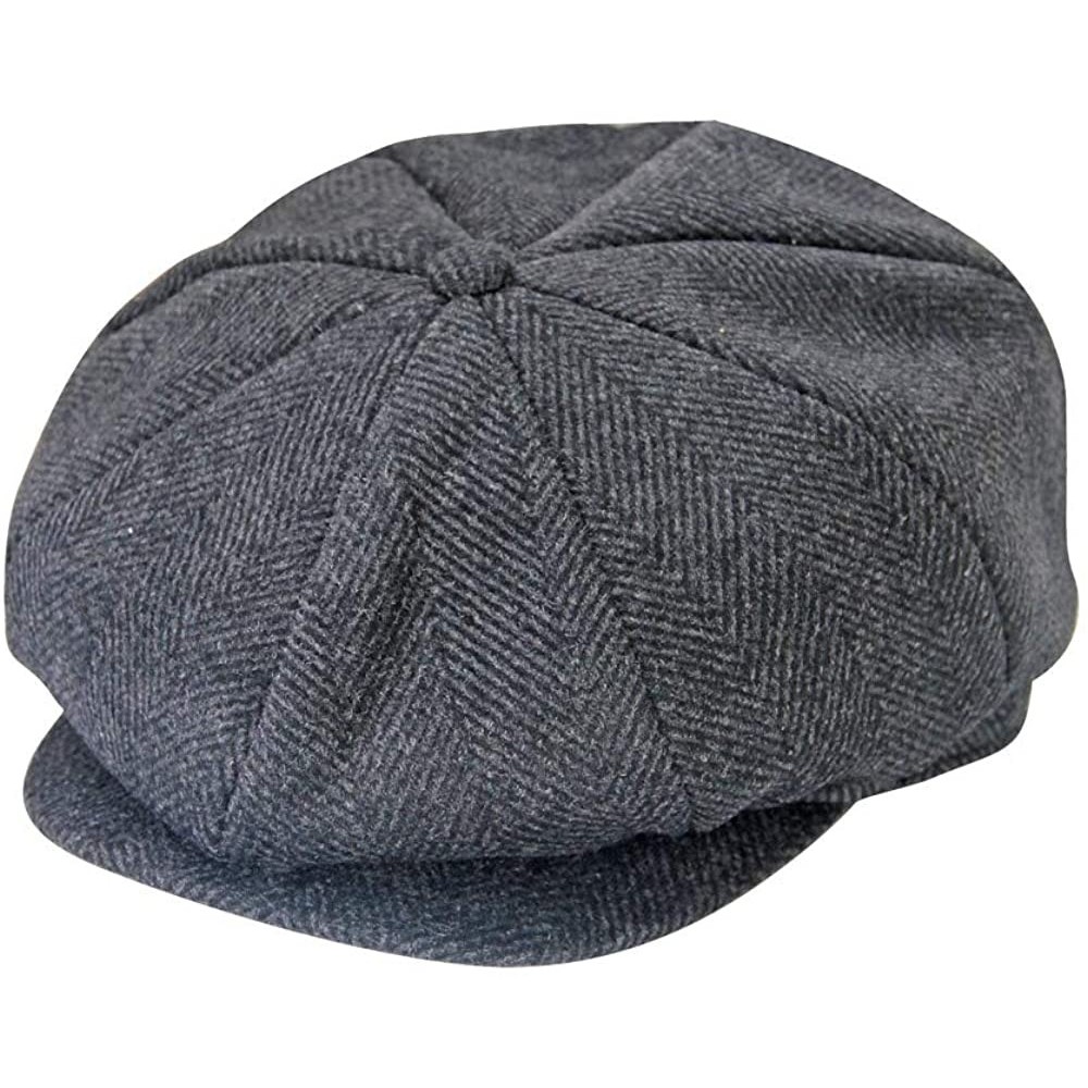 Newsboy Caps Wool Newsboy Cap for Men Women - Classic Vintage Gatsby Lvy Cabbie Hat Flat Beret Cap Adjustable Size - CN18XDUW...