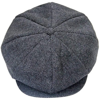 Newsboy Caps Wool Newsboy Cap for Men Women - Classic Vintage Gatsby Lvy Cabbie Hat Flat Beret Cap Adjustable Size - CN18XDUW...