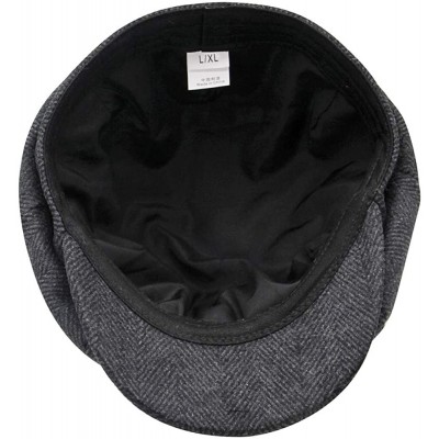 Newsboy Caps Wool Newsboy Cap for Men Women - Classic Vintage Gatsby Lvy Cabbie Hat Flat Beret Cap Adjustable Size - CN18XDUW...