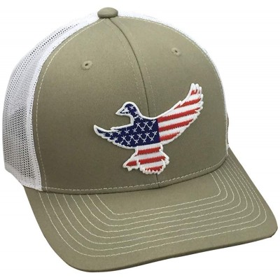 Baseball Caps Old Glory American Mallard - Adjustable Cap - Tan/White - CJ18I59LRY7 $54.20