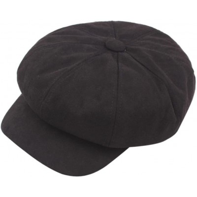 Berets Clearance ️Women Ladies Casual Vintage Octagonal Hat Winter Warmer Berets Hat (Black) - Black - CV18H2W4ZQY $11.76