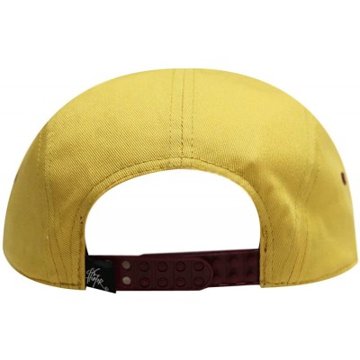 Baseball Caps Baseball 5 Panel Biker Hat - 145 Burgundy/Gold - CJ126HG4CNN $9.17