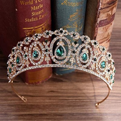 Headbands Headband Accessories Rhinestone Headpiece - Golden - CS18QKX7UEN $9.45