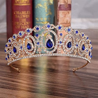 Headbands Headband Accessories Rhinestone Headpiece - Golden - CS18QKX7UEN $9.45