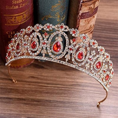 Headbands Headband Accessories Rhinestone Headpiece - Golden - CS18QKX7UEN $9.45