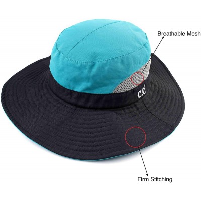 Sun Hats Hatsandscarf Exclusives Outdoor Sun Hat UV Protection Foldable Mesh Wide Brim Beach Summer Hat (ST-2177) - CB18QC4Z9...