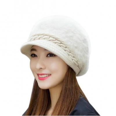 Skullies & Beanies Women Hat-Fashion Women Hats For Winter Beanies Knitted Hats Girls' Rabbit Cap (Beige 1) - Beige 1 - C6188...