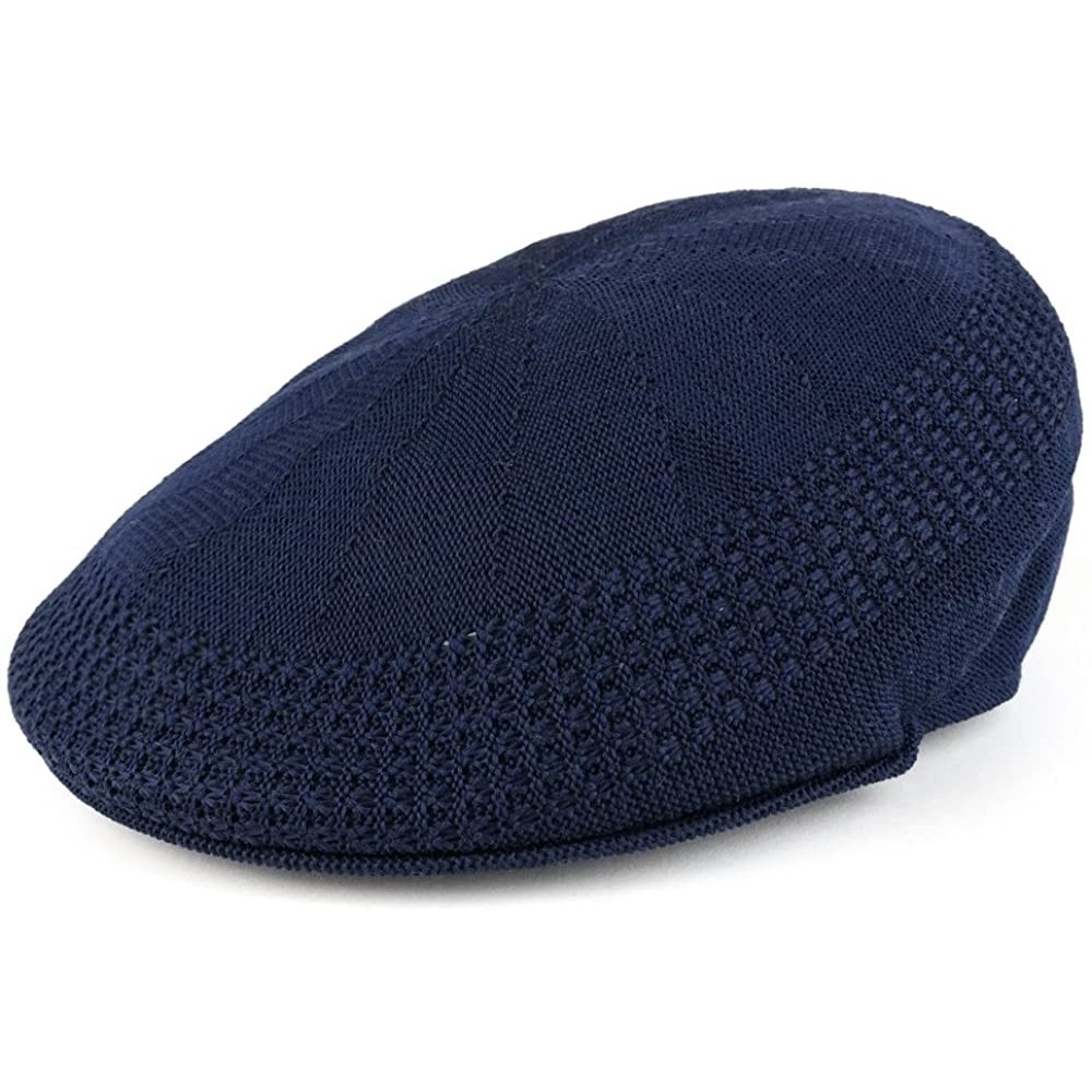 Newsboy Caps Plain Classic Ivy Mesh Fitted Cap - Navy - CL1886Q8OXL $12.31