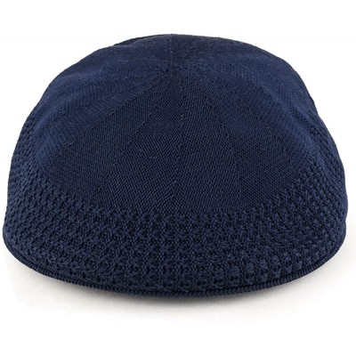 Newsboy Caps Plain Classic Ivy Mesh Fitted Cap - Navy - CL1886Q8OXL $12.31