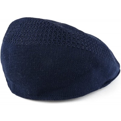 Newsboy Caps Plain Classic Ivy Mesh Fitted Cap - Navy - CL1886Q8OXL $12.31