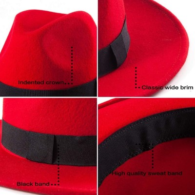 Fedoras Fedora Hats for Women DIY Band Belt Buckle Wool or Straw Wide Brim Beach Sun Hat - CH18ZIK3TEY $20.31