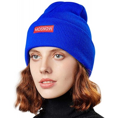 Skullies & Beanies 50% Wool Short Knit Fisherman Beanie for Men Women Winter Cuffed Hats - 6-royal Blue - C518Z34C7LI $6.92